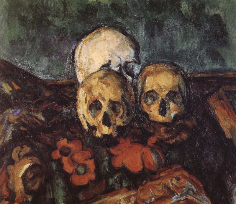 Paul Cezanne carpet three skull oil painting picture